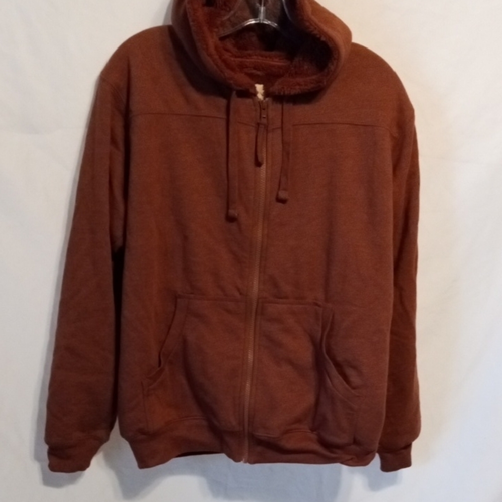 Women's Sherpa-Lined Fleece Zip-Front Hooded Sweatshirt - Picture 4 of 9